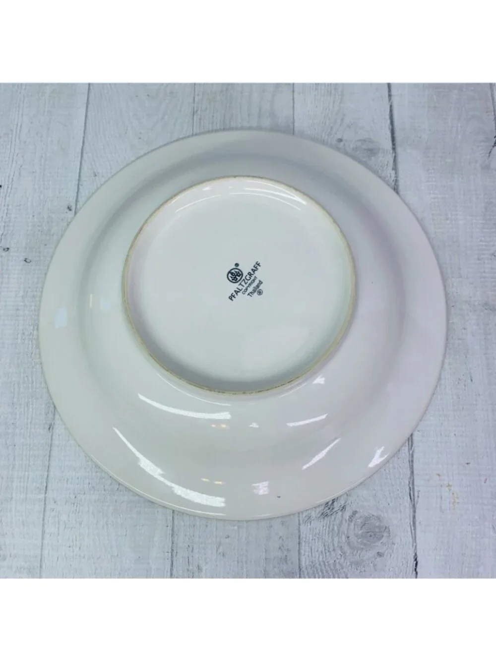 Pfaltzgraff SPHERE Charcoal Line Green Bands Smooth Rimmed Pasta Serving Bowl